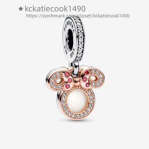 Pandora Disney Minnie Mouse Silhouette Double Dangle Charm